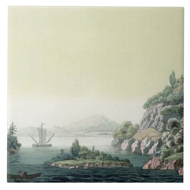 View of the Potomac river near Mount Vernon (colou Tile (Front)