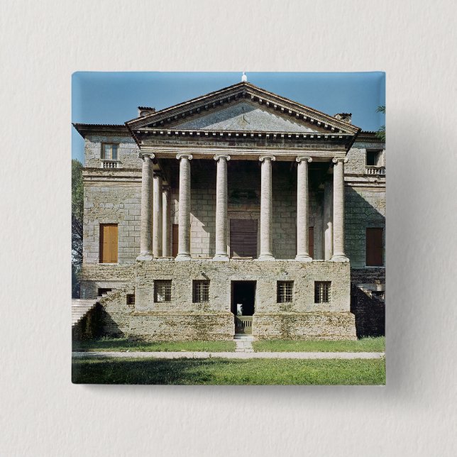 View of the principal facade, built in 1559-60 15 cm square badge (Front)