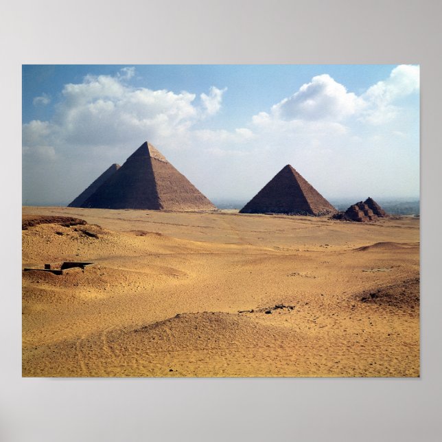 View of the Pyramids of Cheops Poster (Front)
