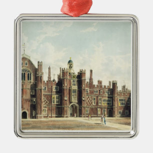 View of the Quadrangle at Hampton Court Palace fro Metal Tree Decoration