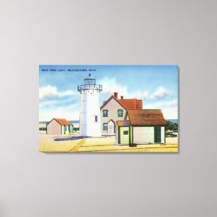 View of the Race Point Lighthouse Canvas Print