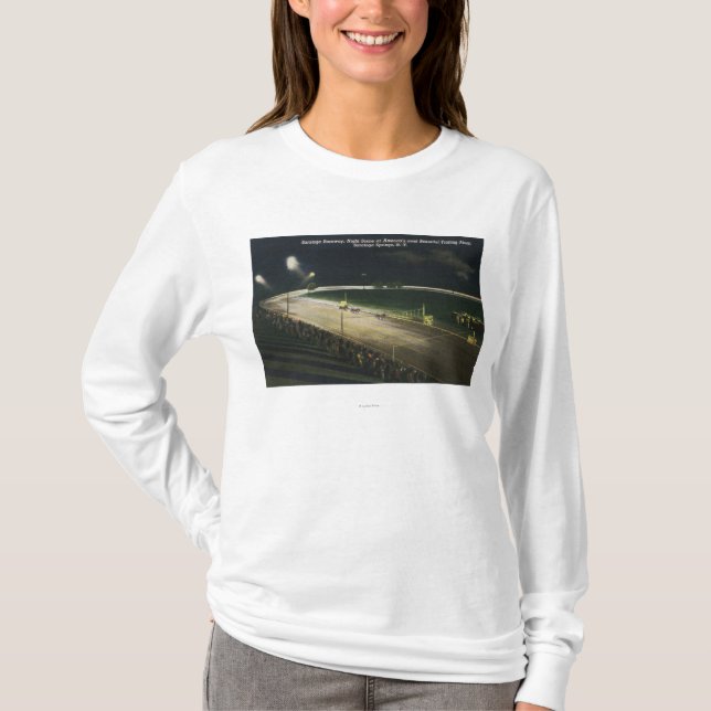 View of the Raceway at Night T-Shirt (Front)