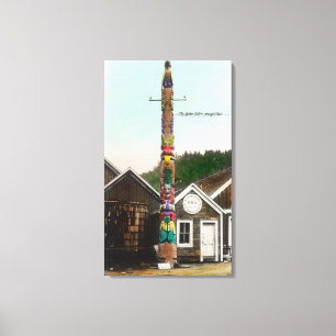 View of the Raven TotempoleWrangell, AK Canvas Print