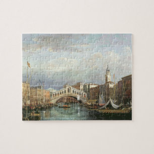 View of the Rialto Bridge in Venice Jigsaw Puzzle