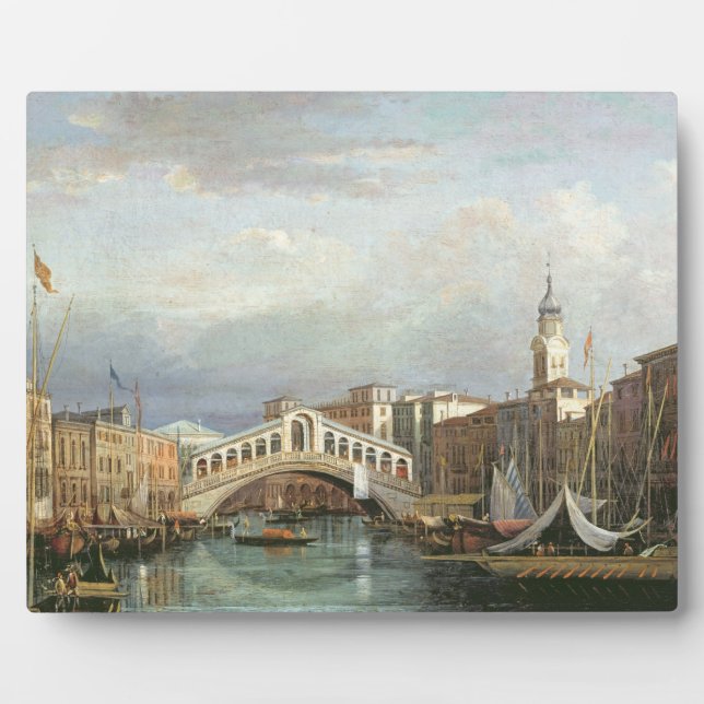 View of the Rialto Bridge in Venice Plaque (Front)