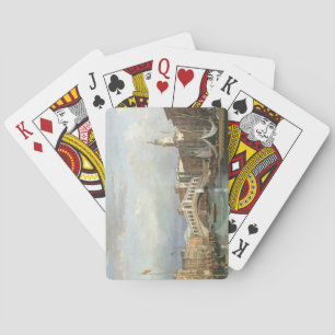 View of the Rialto Bridge in Venice Playing Cards