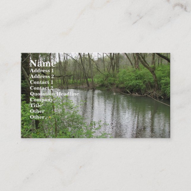 View of the River Business Card (Front)