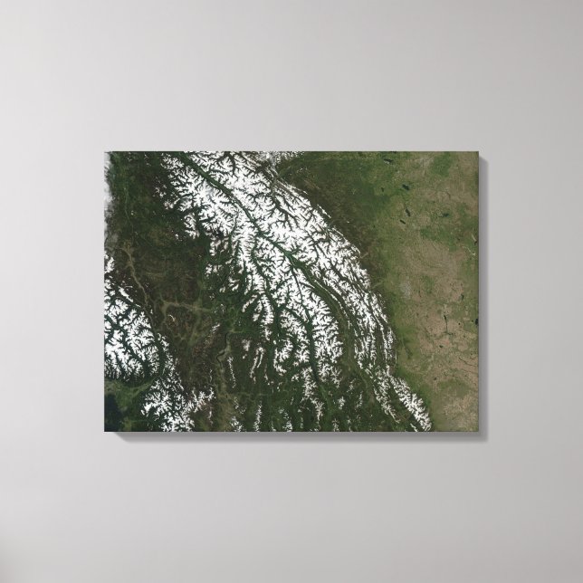 View of the Rocky Mountains Canvas Print (Front)