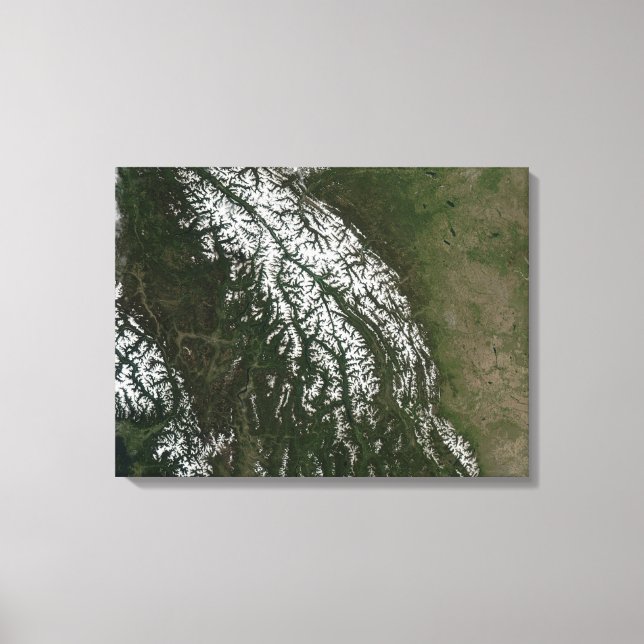 View of the Rocky Mountains Canvas Print (Front)