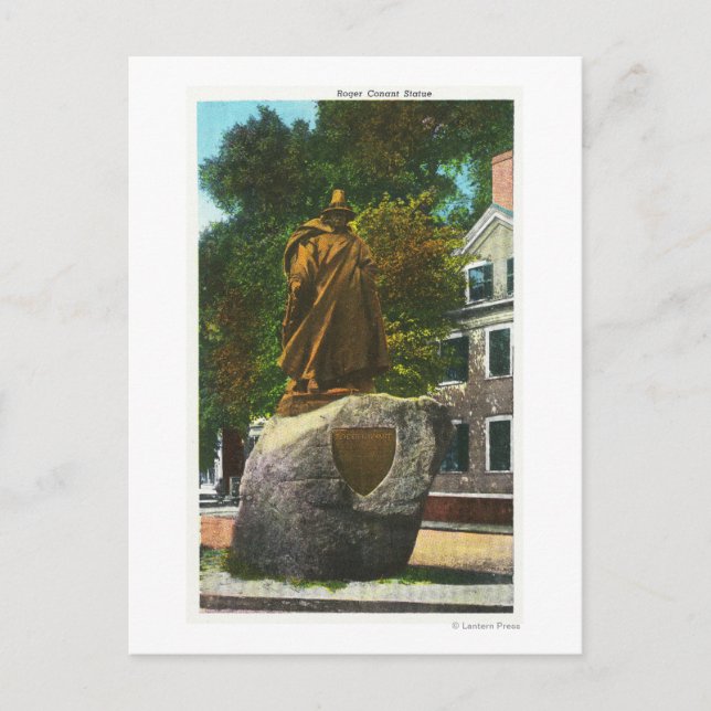 View of the Roger Conant Statue Postcard (Front)