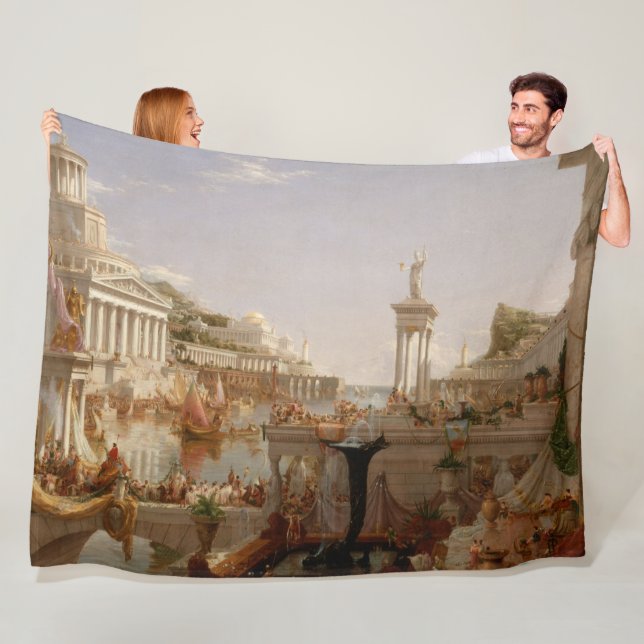 View of the Roman Empire (Consummation of Empire) Fleece Blanket (In Situ)