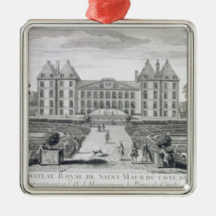 View of the Royal Chateau of Saint Maur from the g Metal Tree Decoration