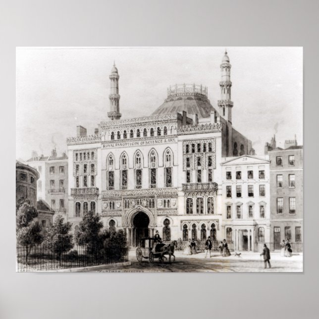 View of the Royal Panopticon of Science and Poster (Front)