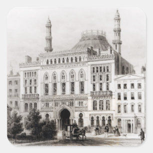 View of the Royal Panopticon of Science and Square Sticker