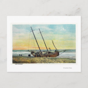 View of the Rum Runner Ship Ashore Postcard