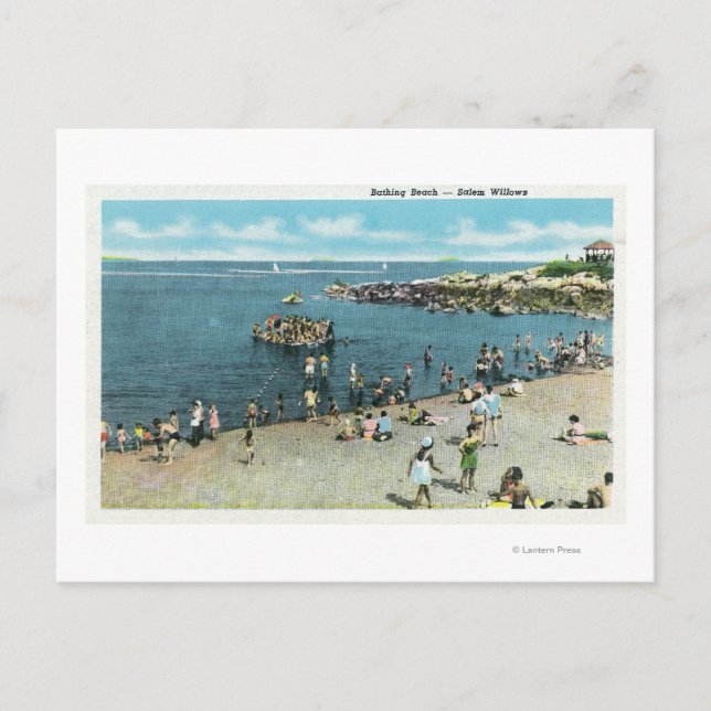 View of the Salem Willows Beach Postcard (Front)