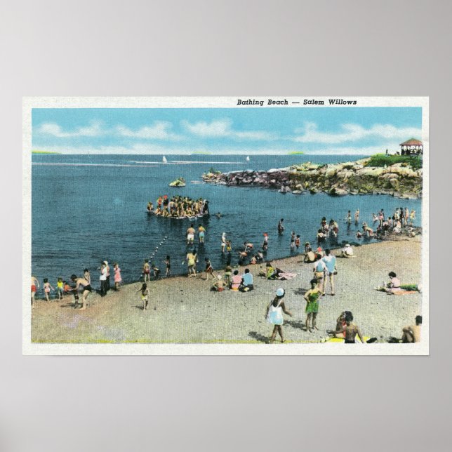 View of the Salem Willows Beach Poster (Front)