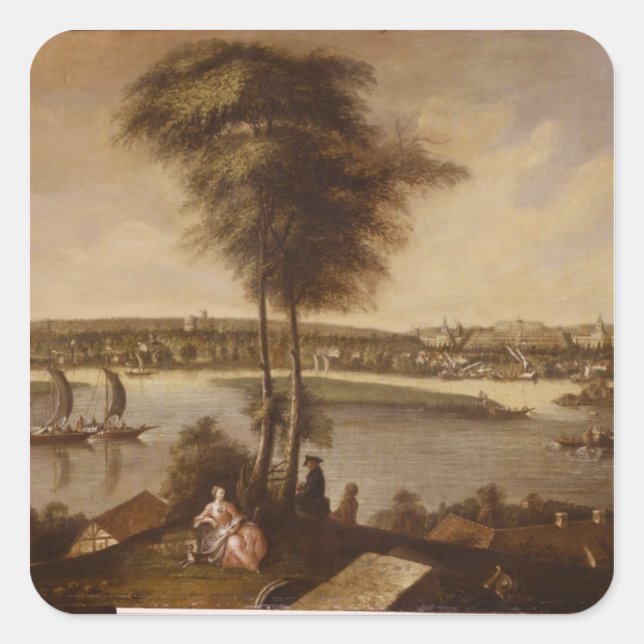 View of the Sanssouci park from Brauhausberg Square Sticker (Front)