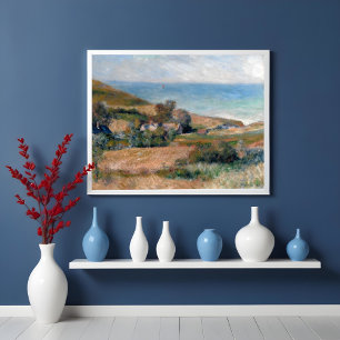 View of the Seacoast near Wargemont in Normandy Poster