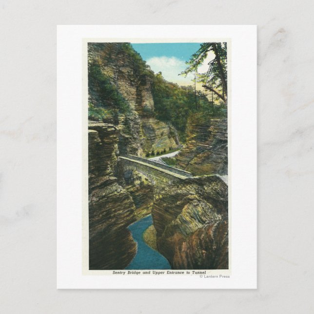 View of the Sentry Bridge & Upper Tunnel Postcard (Front)