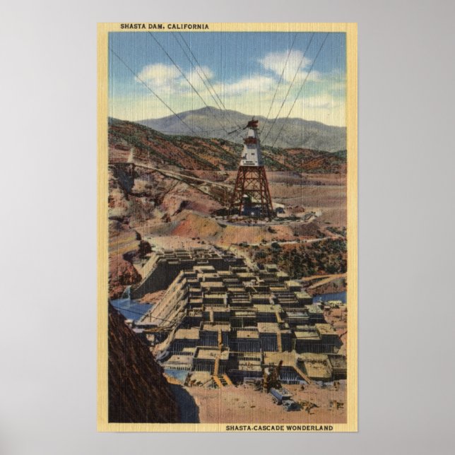 View of the Shasta Dam Poster (Front)