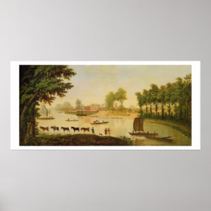 View of the Shepperton on the River Thames, after Poster