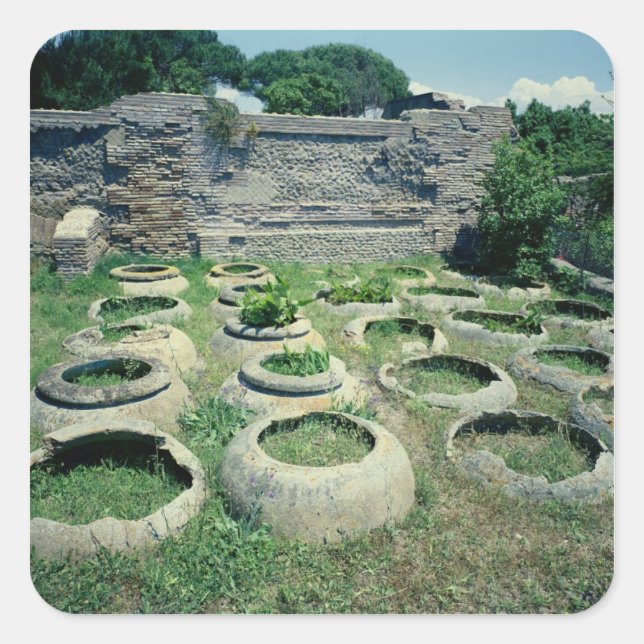 View of the shops square sticker (Front)
