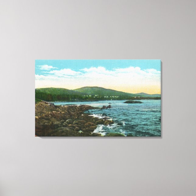 View of the Shore near Camden Harbour Canvas Print (Front)