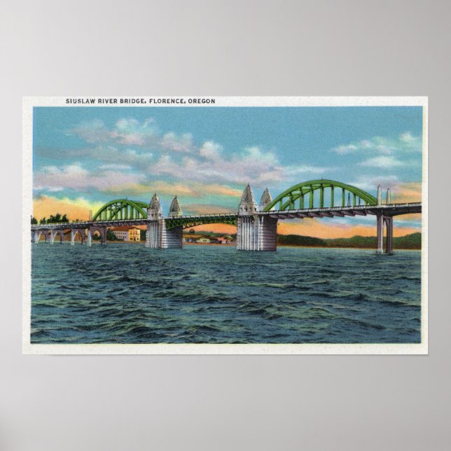 View of the Siuslaw River Bridge Poster (Front)