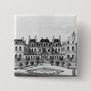 View of the Soissons Hotel in Paris 15 Cm Square Badge