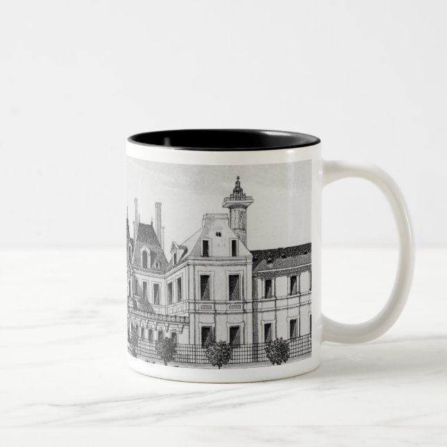 View of the Soissons Hotel in Paris Two-Tone Coffee Mug (Right)