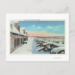 View of the South Platform in Winter Postcard