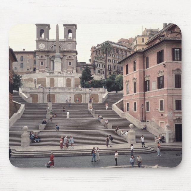 View of the Spanish Steps or Scalinata Mouse Mat (Front)