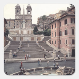 View of the Spanish Steps or Scalinata Square Sticker