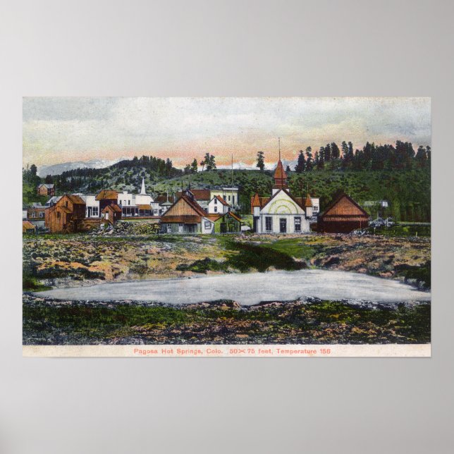 View of the Springs and Town Poster (Front)