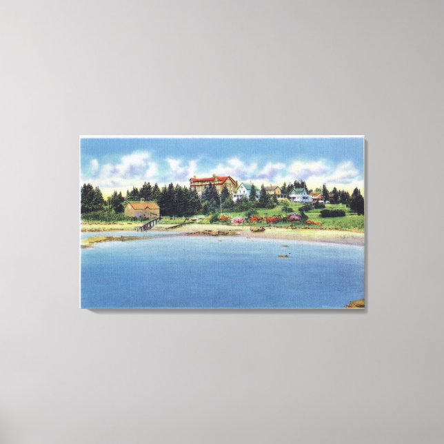 View of the Squirrel Inn on Squirrel Island Canvas Print (Front)