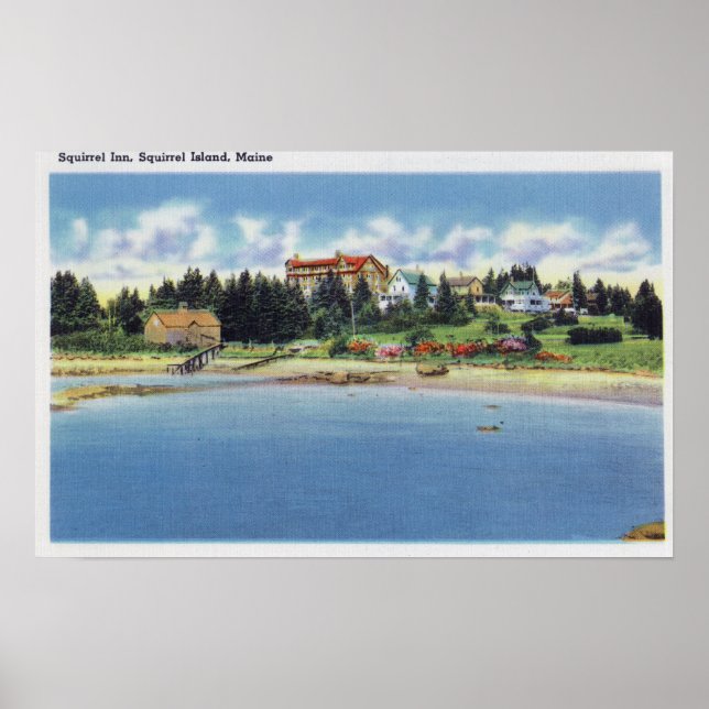 View of the Squirrel Inn on Squirrel Island Poster (Front)