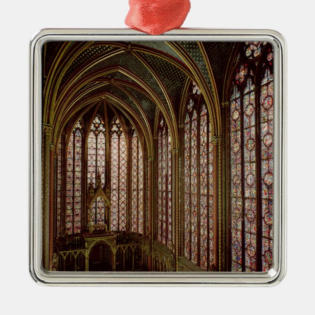View of the stained glass windows metal tree decoration (Front)