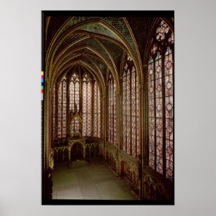 View of the stained glass windows poster