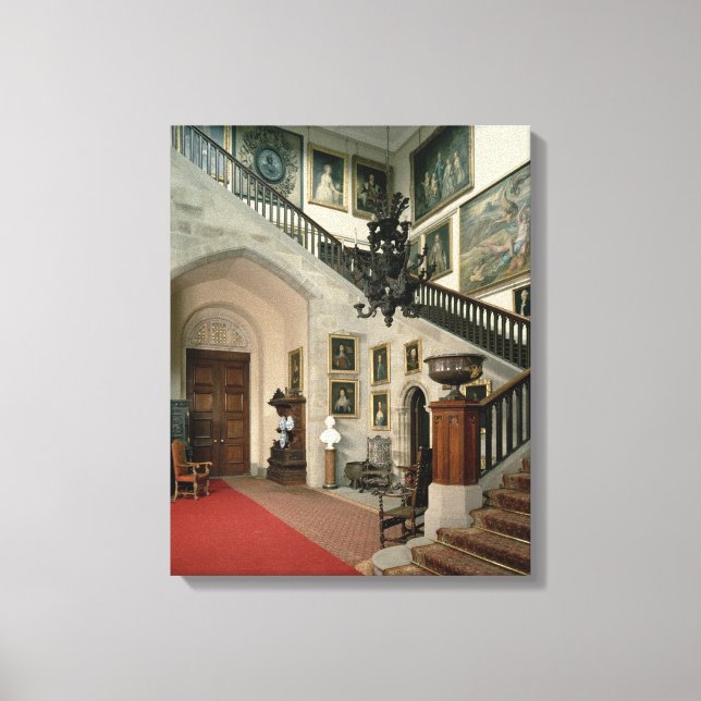 View of the Staircase Hall, 1812-15 Canvas Print (Front)