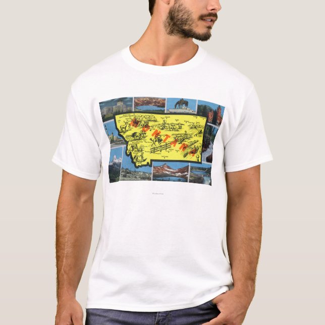 View of the State with Cities, Scenic Views T-Shirt (Front)