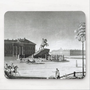 View of the statue of Peter the Great Mouse Mat