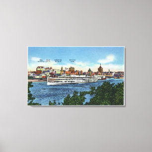 View of the Steamer Hendrick Hudson Canvas Print