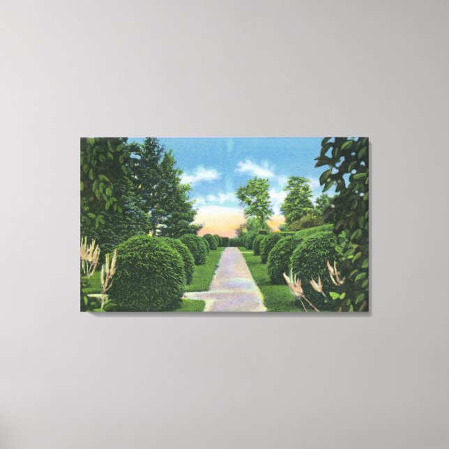 View of the Tanglewood Gardens # 2 Canvas Print (Front)