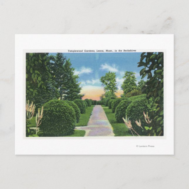 View of the Tanglewood Gardens # 2 Postcard (Front)