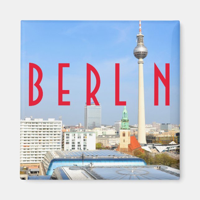 View of the Television Tower in Berlin, Germany Magnet (Front)