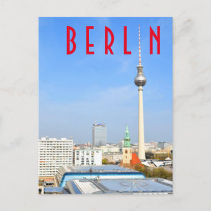 View of the Television Tower in Berlin, Germany Postcard