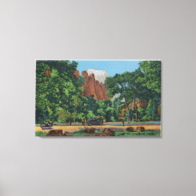 View of the Temple of Sinawava Canvas Print (Front)