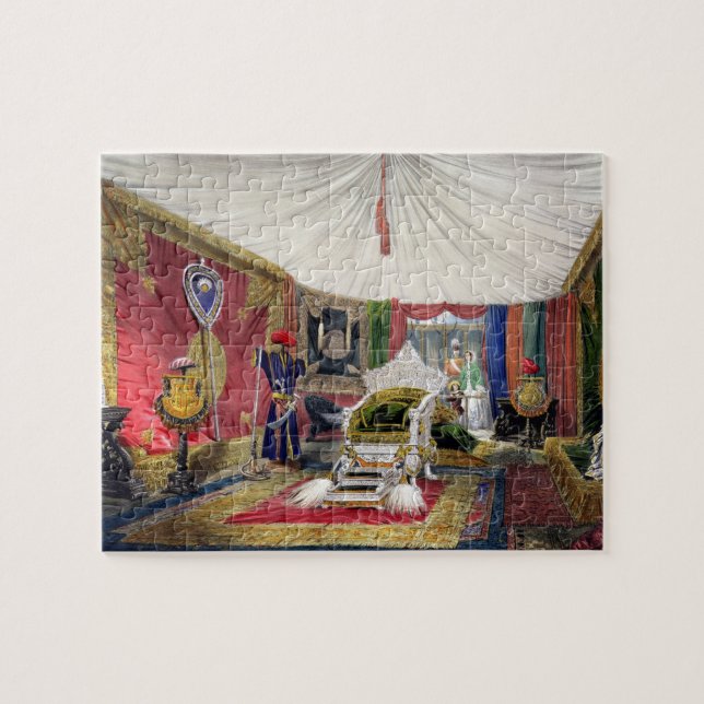 View of the tented room and ivory carved throne, i jigsaw puzzle (Horizontal)