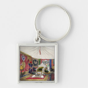 View of the tented room and ivory carved throne, i key ring